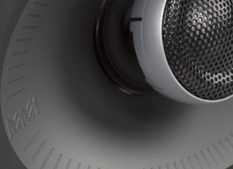 Closeup of Polk speakers