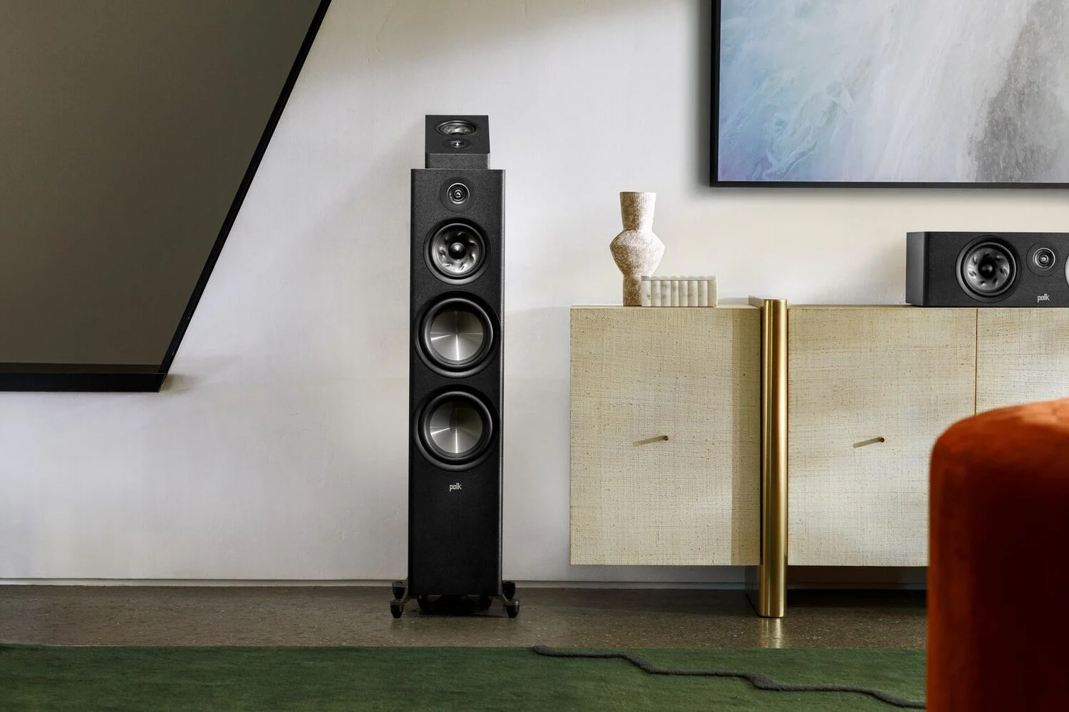 Polk floor-standing speakers