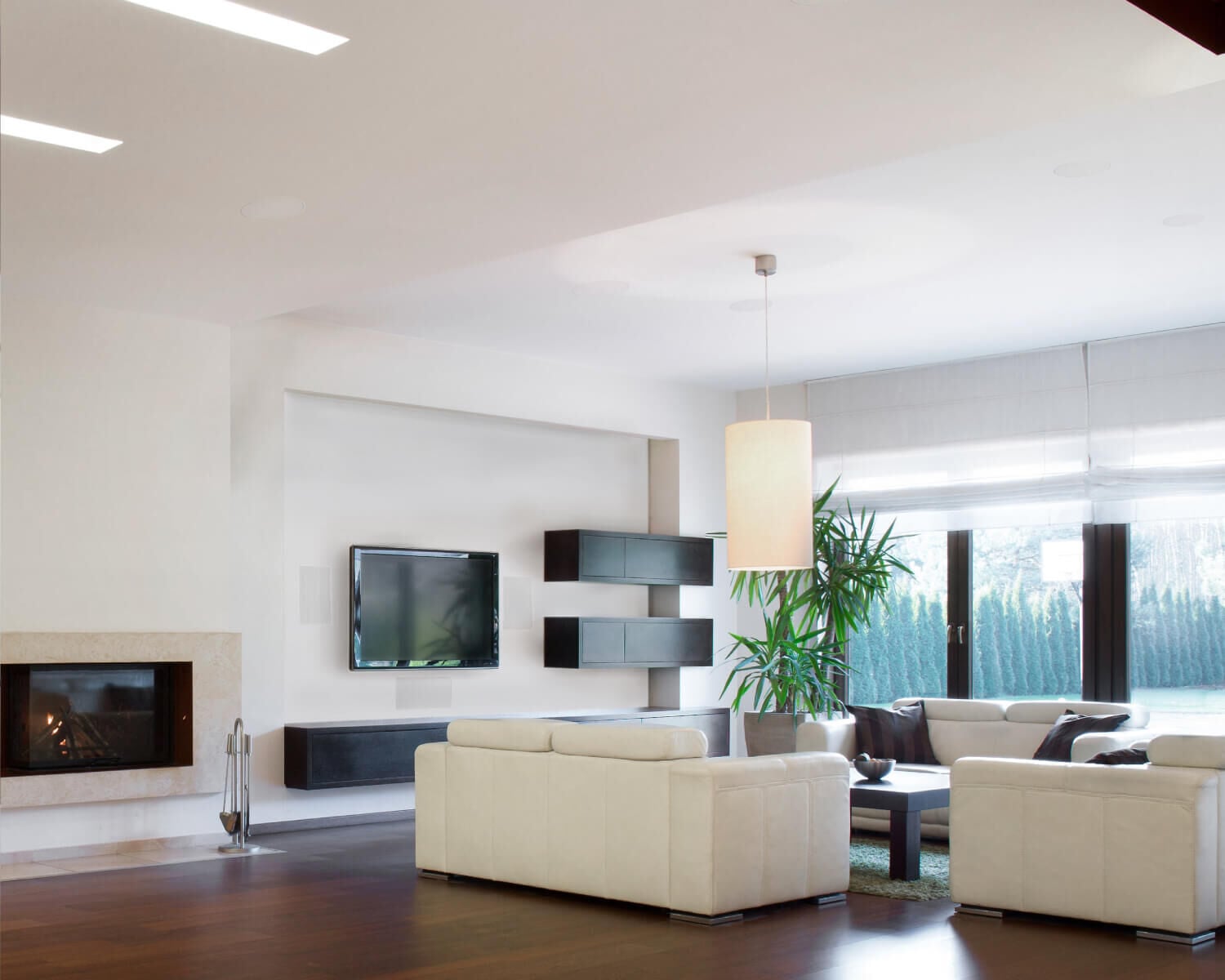 Luxury series speakers in a living room