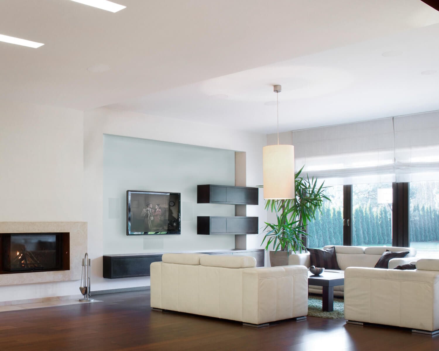 In-wall speakers in living room