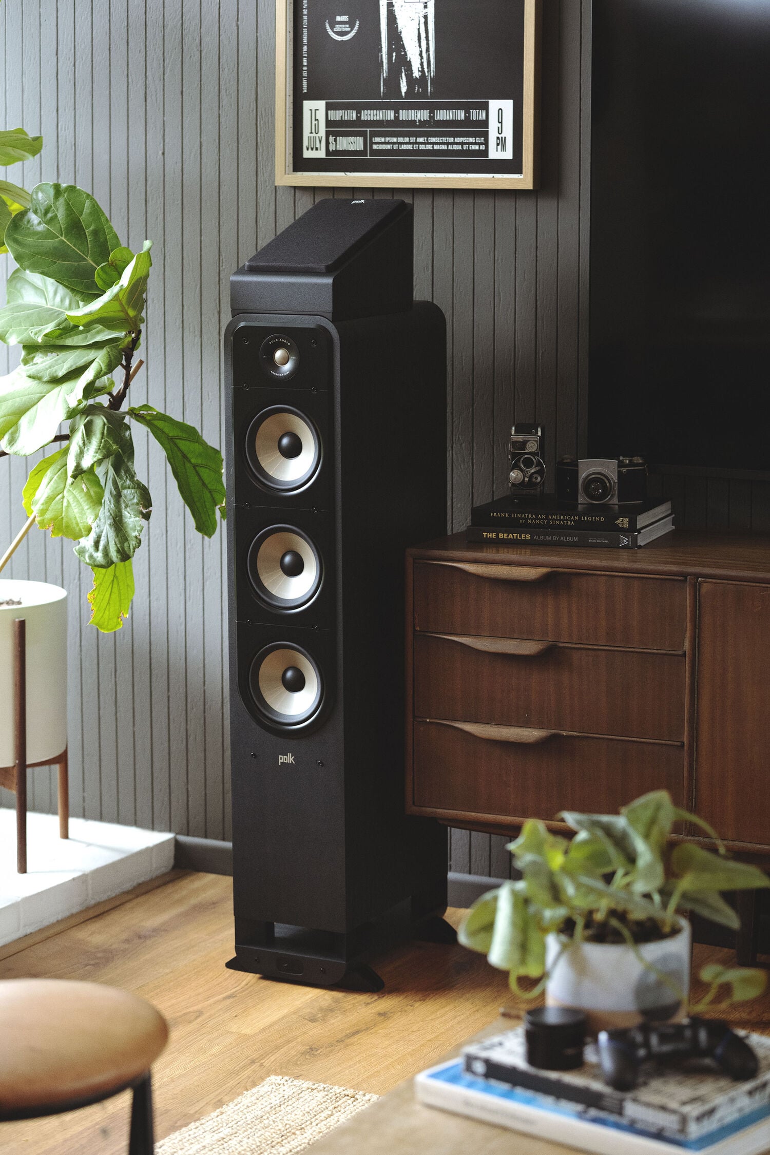 A Signature Elite floor standing speaker