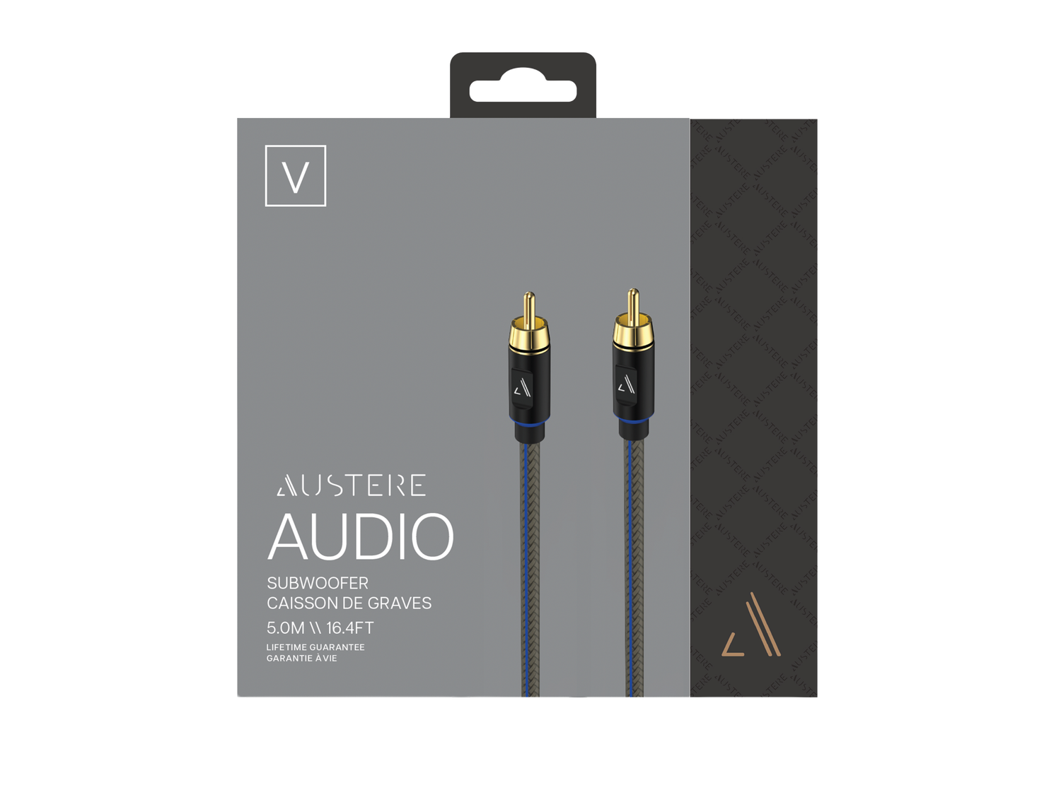 the front of the product packaging