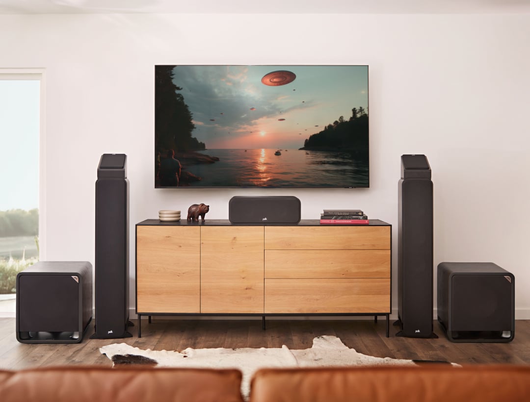 Signature Elite Series set up as a home theater in a room