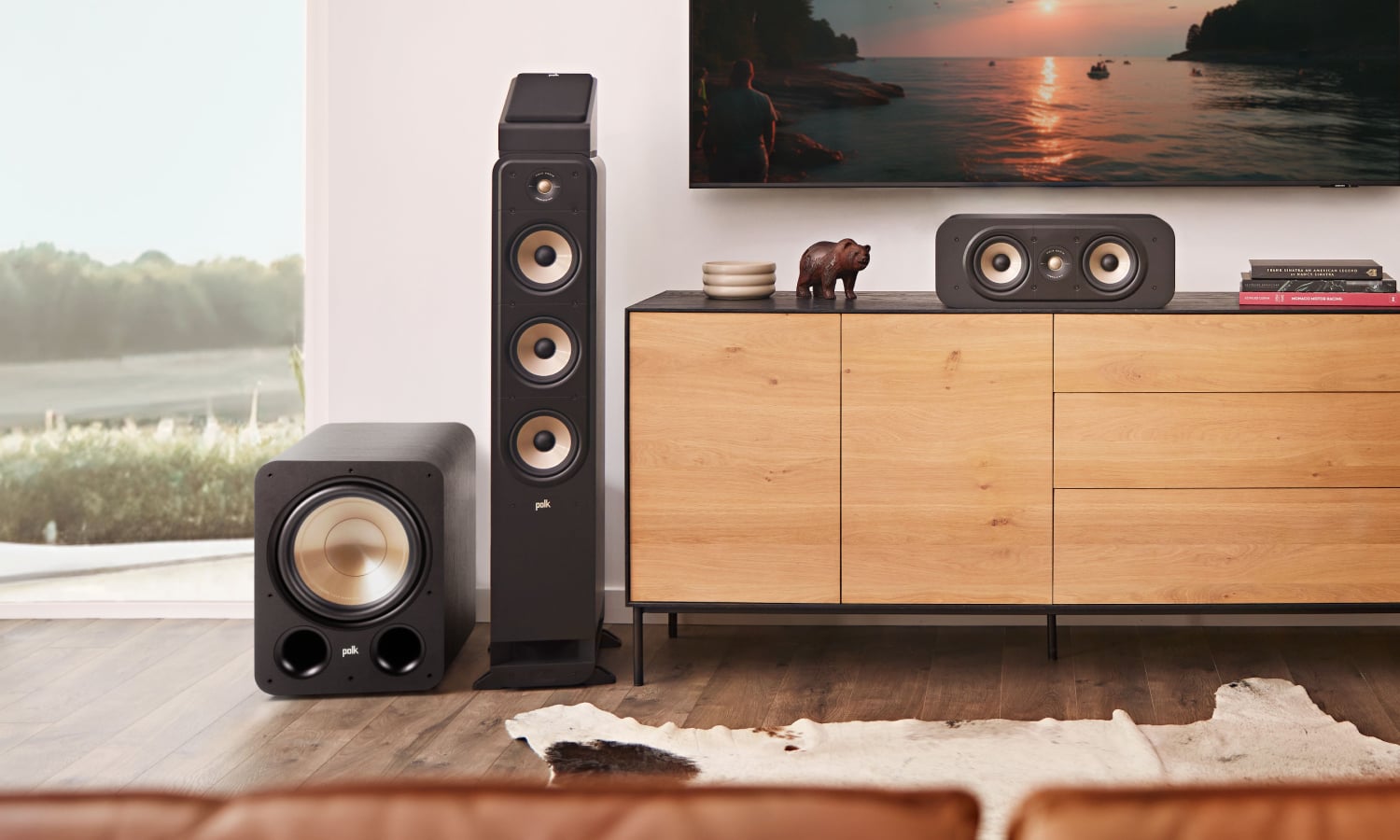 ES12 shown in a livingroom set up